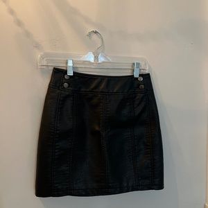 Free people leather skirt